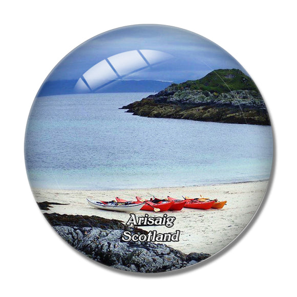 Scotland Arisaig Sea Kayak Centre UK England 3D Fridge Magnet Crystal Glass