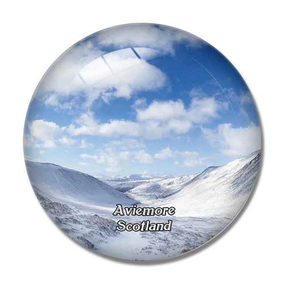 Scotland Aviemore Cairngorm Mountain UK England 3D Fridge Magnet Crystal Glass