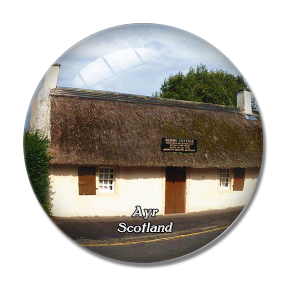 Scotland Ayr Robert Burns Birthplace Museum UK England 3D Fridge Magnet Crystal Glass