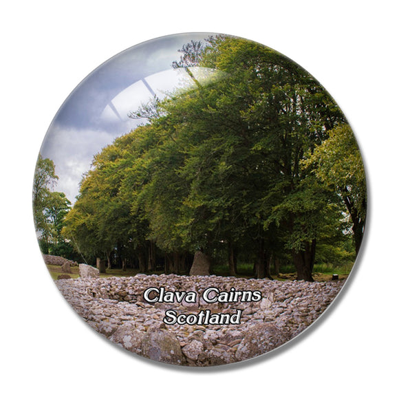 Scotland Clava Cairns UK England 3D Fridge Magnet Crystal Glass