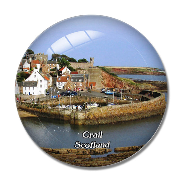 Scotland Crail Harbour UK England 3D Fridge Magnet Crystal Glass