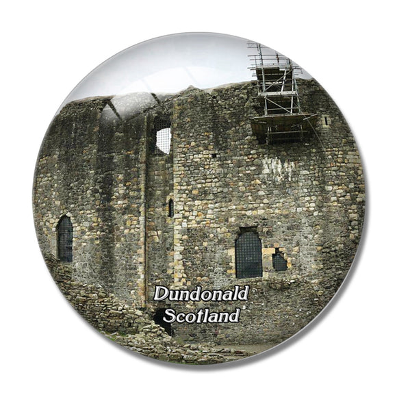 Scotland Dundonald Castle UK England 3D Fridge Magnet Crystal Glass