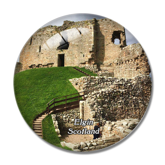 Scotland Elgin Duffus Castle UK England 3D Fridge Magnet Crystal Glass