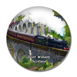 Scotland Fort William Jacobite Steam Train UK England 3D Fridge Magnet Crystal Glass