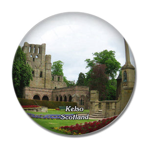 Scotland Kelso Abbey UK England 3D Fridge Magnet Crystal Glass