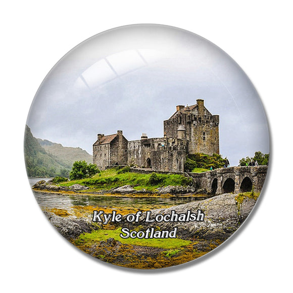 Scotland Kyle of Lochalsh Eilean Donan Castle UK England 3D Fridge Magnet Crystal Glass