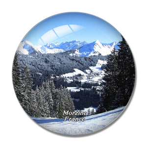 France Ski Morzine 3D Fridge Magnet Crystal Glass