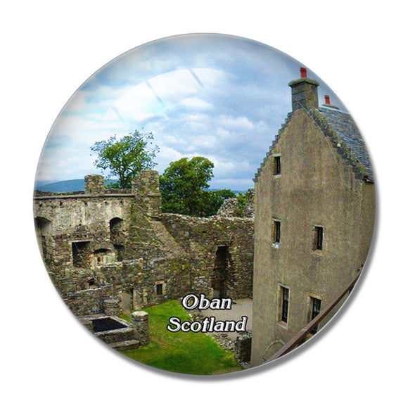 Scotland Oban Dunstaffnage Castle & Chapel UK England 3D Fridge Magnet Crystal Glass