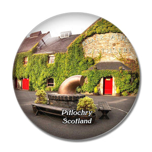 Scotland Pitlochry Blair Athol Distillery UK England 3D Fridge Magnet Crystal Glass