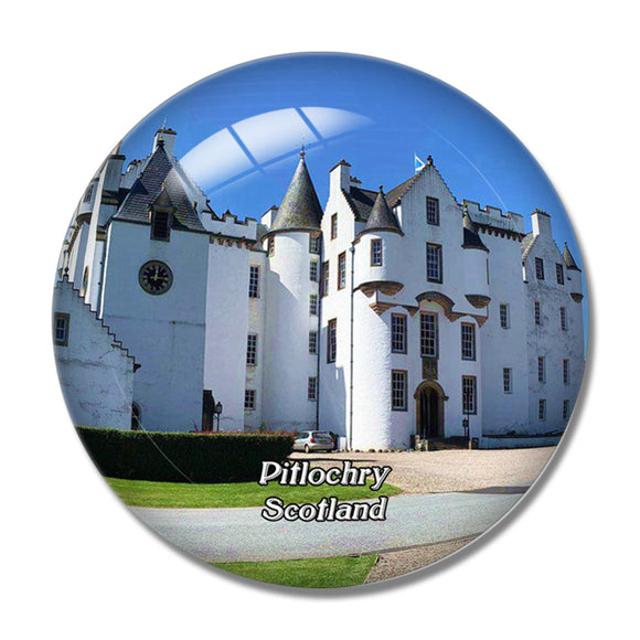 Scotland Pitlochry Blair Castle and Hercules Gardens UK England 3D Fridge Magnet Crystal Glass