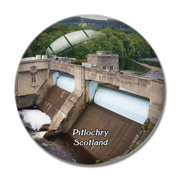 Scotland Pitlochry Dam Power Station And Fish Ladder UK England 3D Fridge Magnet Crystal Glass