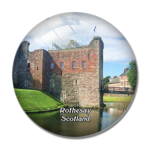 Scotland Rothesay Castle UK England 3D Fridge Magnet Crystal Glass