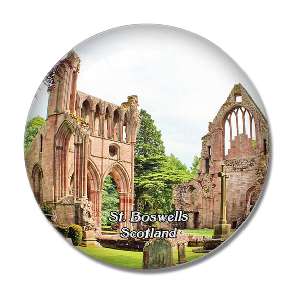 Scotland St. Boswells Dryburgh Abbey UK England 3D Fridge Magnet Crystal Glass