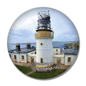 Scotland Sumburgh Head Lighthouse UK England 3D Fridge Magnet Crystal Glass