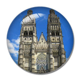 France St. Gatien Cathedral Tours 3D Fridge Magnet Crystal Glass