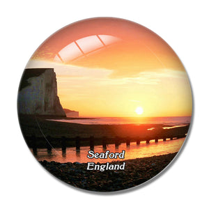 Sea Beach UK England 3D Fridge Magnet Crystal Glass