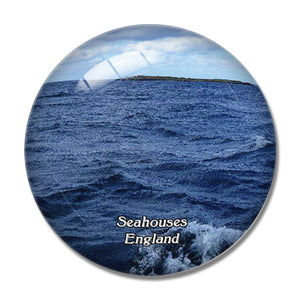 Seahouses Serenity Farne Island Boat Tours UK England 3D Fridge Magnet Crystal Glass