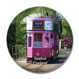 Seaton Tramway UK England 3D Fridge Magnet Crystal Glass