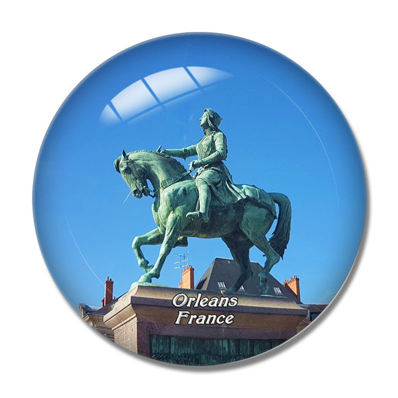 France Statue Joan of Arc Orleans 3D Fridge Magnet Crystal Glass