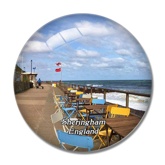 Sheringham Beach UK England 3D Fridge Magnet Crystal Glass