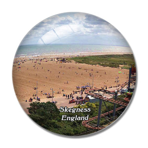 Skegness Beach Pier UK England 3D Fridge Magnet Crystal Glass