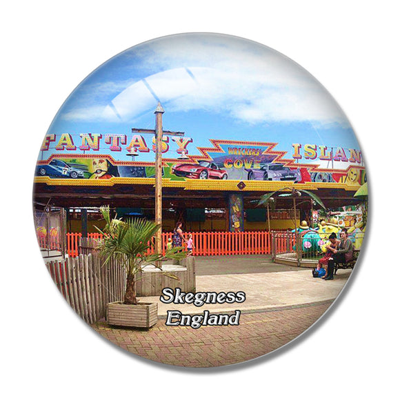 Skegness Fantasy Island UK England 3D Fridge Magnet Crystal Glass