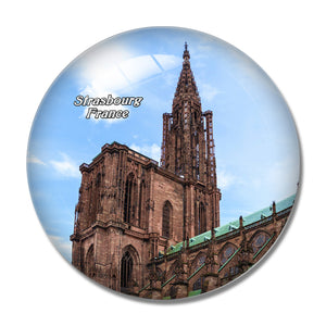 France Strasbourg Cathedral 3D Fridge Magnet Crystal Glass