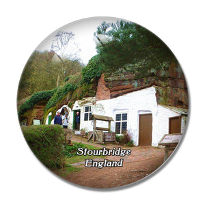 Stourbridge Kinver Edge Rock Houses UK England 3D Fridge Magnet Crystal Glass