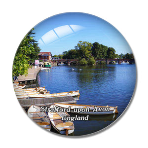 Strat-upon-Avon Canal UK England 3D Fridge Magnet Crystal Glass