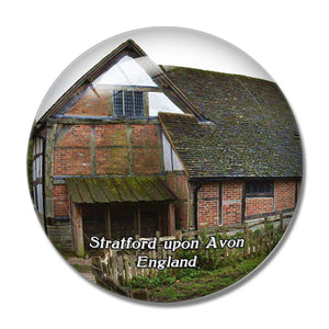 Strat-upon-Avon Mary Arden's Farm UK England 3D Fridge Magnet Crystal Glass