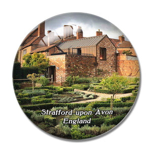 Strat-upon-Avon Shakespeare's New Place UK England 3D Fridge Magnet Crystal Glass