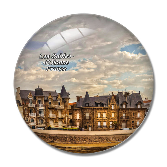 France The embankment Les Sables-d'Olonne 3D Fridge Magnet Crystal Glass