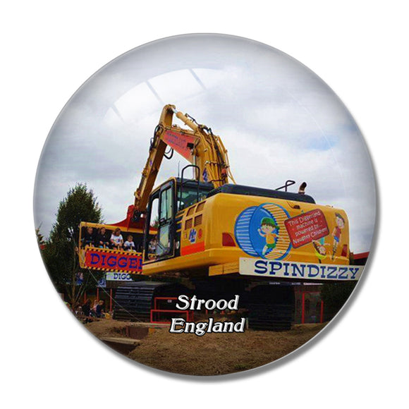 Strood Diggerland UK England 3D Fridge Magnet Crystal Glass