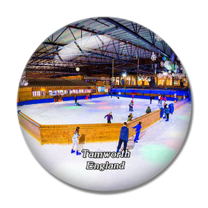 Tamworth SnowDome UK England 3D Fridge Magnet Crystal Glass