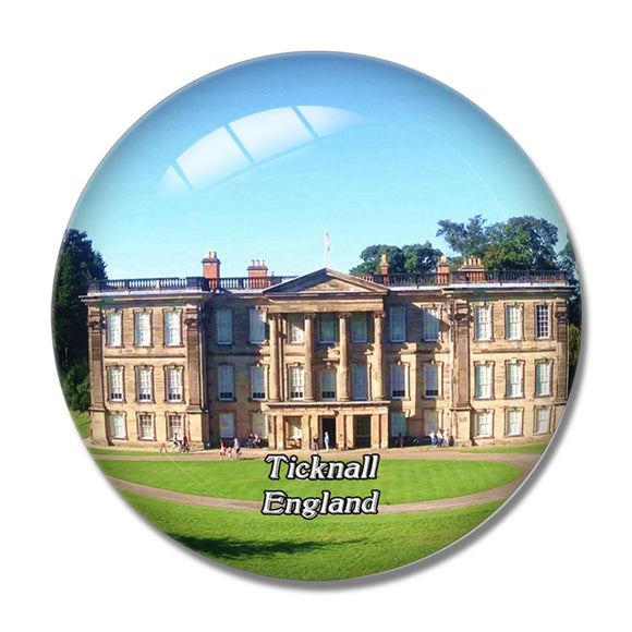 Ticknall Calke Abbey UK England 3D Fridge Magnet Crystal Glass