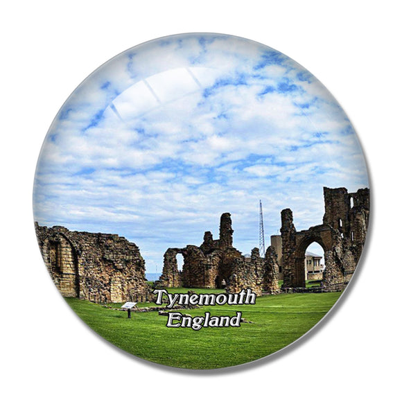 Tynemouth Priory & Castle UK England 3D Fridge Magnet Crystal Glass