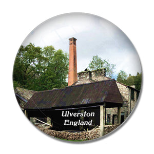 Ulverston Stott Park Bobbin Mill UK England 3D Fridge Magnet Crystal Glass