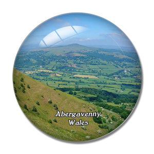 Wales Abergavenny Sugarloaf Mountain UK England 3D Fridge Magnet Crystal Glass