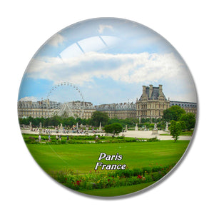 France Tuileries Garden Paris 3D Fridge Magnet Crystal Glass