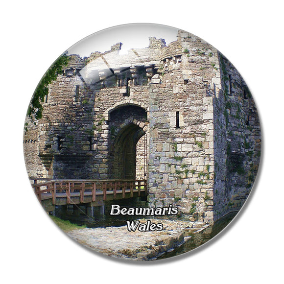 Wales Beaumaris Castle UK England 3D Fridge Magnet Crystal Glass