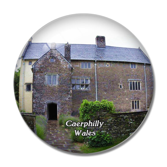 Wales Caerphilly Llancaiach Fawr UK England 3D Fridge Magnet Crystal Glass