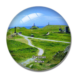 Wales Dwyran Llanddwyn Beach UK England 3D Fridge Magnet Crystal Glass