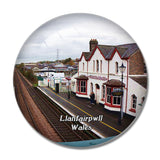 Wales Llanfairpwll Railway Station UK England 3D Fridge Magnet Crystal Glass