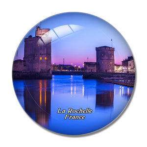 France Vieux Port La Rochelle 3D Fridge Magnet Crystal Glass