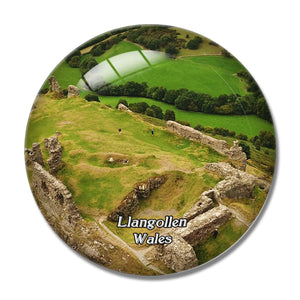 Wales Llangollen Castell Dinas Bran UK England 3D Fridge Magnet Crystal Glass