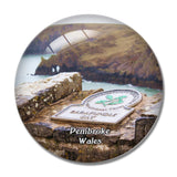 Wales Pembroke Barafundle Beach UK England 3D Fridge Magnet Crystal Glass