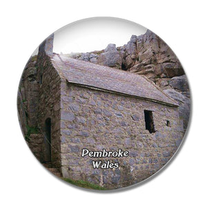 Wales Pembroke St Govan's Chapel UK England 3D Fridge Magnet Crystal Glass