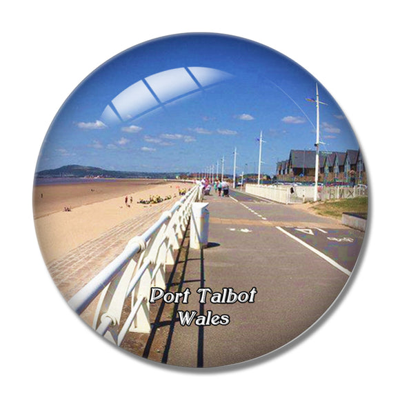 Wales Port Talbot Aberavon Beach UK England 3D Fridge Magnet Crystal Glass