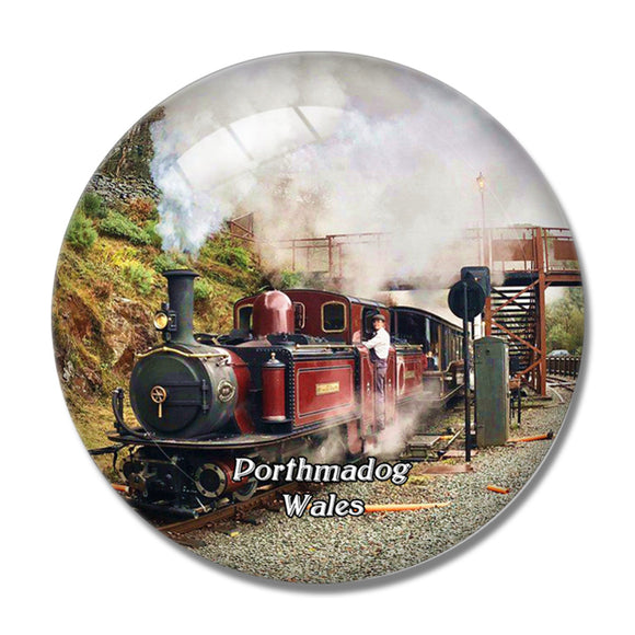 Wales Porthmadog Ffestiniog & Welsh Highland Railways UK England 3D Fridge Magnet Crystal Glass