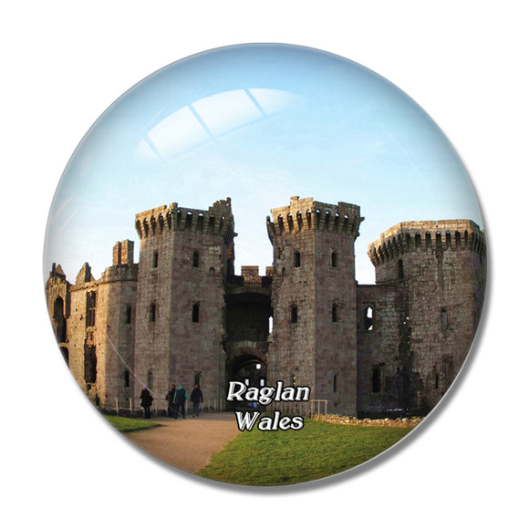 Wales Raglan Castle UK England 3D Fridge Magnet Crystal Glass